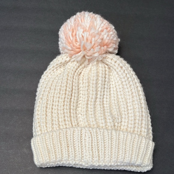 NWT Youth Beanies “Love2Design” Cream Pink “Love” Glitter Heart Girls MSRP $25 - Picture 2 of 7